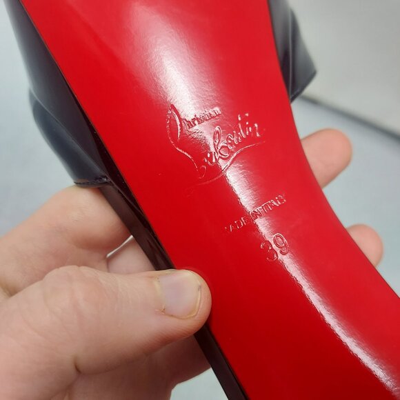 Christian Louboutin Black Sandaloo Patent Platform Sandal - Picture 4 of 13